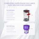 7.79in Large Dust Bin Replacement for Dyson V10 SV12 Models,Canister Bin for Part No.969509-01 and Filter No.969082-01 for Absolute/Absolute Pro/Animal/Animal Extra/Total Clean