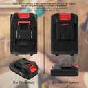 21v Lithium Battery - 2.0 Ah Battery with Charger Adapter Led Indicator Compatible with Leaf Blower and Cordless Tiller