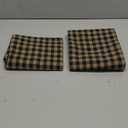 Cafe Curtains Farmhouse Tiers Kitchen Curtain 24 Inches Long, Flax Rustic Gingham Check Small Window Short Drapes for Kitchens Bathroom, 40" x 22", Set of 2