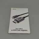 Acer USB C to HDMI Cable for Home Office 6.6FT (4K@60Hz), High-Speed Type C to HDMI 2.0 Braided Cord, Thunderbolt 4/3 Compatible with MacBook, iPhone 16/15 Pro/Max, iMac, iPad Pro, Galaxy S24, Surface