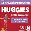 Huggies Little Movers Diapers Size 8, 38 Count