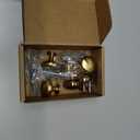 6 Pack Solid Cabinet Knob Warm Gold Kitchen Drawer Knob Champagne Bronze,Euro Style Dresser Knob Antique Brass Furniture Hardware,Diameter:1-1/5 "