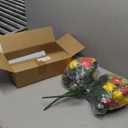 XONOR Artificial Cemetery Flowers for Grave Decorations, Artificial Memorial Roses Flowers Bouquet with Vase for Cemetery Headstones Decoration, 2 Sets (Red&Yellow)