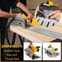 110" Track Saw Guide Rail for DeWalt Track Saws, 55" x 2 Guide Rail with Connector Replacement for DeWalt DWS5022, Perfect for Woodworking and Longer Cuts, Aluminum Extruded  