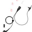 commountain APX 6000 XPR 7550e Earpiece w/Mic Compatible for Motorola Radios APX 8000 (7000 4000) XPR 7350e (7580e 7380e 7550 7350) APX6000 APX7000 APX8000 XPR7550 XPR7550e, Surveillance Headset