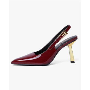 RIBONGZ Slingback Heels for Women Closed Pointed Toe Stiletto High Heels Dress Sexy Pumps Heeled Wedding Bride Prom Party Evening Dressy Shoes, 8