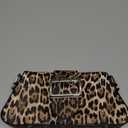 Leopard Print Shoulder Bag Cheetah Print Hobo Handbag Women Leather Vintage Clutch Handbag Purse (Khaki)