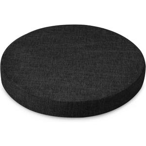 AddGrace Round Chair Cushions for Dining Chairs Soft Round Kitchen Seat Cushions with Removable Cover Non Slip Thick Seat Pads for Dining Kitchen Room, Pack of 1 (16 Inch Black)