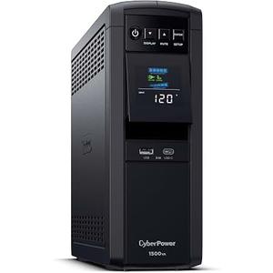 CyberPower CP1500PFCLCD PFC Sinewave UPS Battery Backup and Surge Protector
1500VA/1000W, 12 Outlets, AVR, Mini Tower, UL Certified