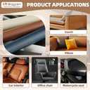 Shagoom Leather Repair Patch, 17X79 Inch Repair Patch Self Adhesive Waterproof, DIY Large Vinyl Patches for Couches, Furniture, Kitchen Cabinets, Wall Beige, 17X79 Inch