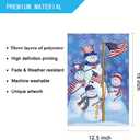 14 x Christmas Snowman Family Garden Flag 12.5" x 18" Winter Snowflakes Small Flag Decorative Double Sided Flag for Winter Xmas Holiday Farmhouse Yard Outdoor Decoration