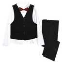 Boys Suit Kids Suits Tuxedo for Boys Toddler Vest Pants Set Ring Bearer Outfit Dress Clothes (14 Years, 4pc-black)