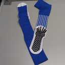 LUX Sports Soccer Grip Socks - US 6-11.5, Navy Blue, Cotton Blend, Knee-High - Sport Socks With Inner & Outer Grips - Field Hockey, Basketball & Football - Prevent Slips & Blisters