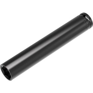 1/2 Inch Drive by 22mm Deep Impact Socket, Heat-Treated CR-V Steel 6 Inch Length, 6-Point Metric Sizes, 22mm-150L