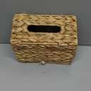 Water Hyacinth Hand Towel Box Cover Compatible with Disposable Paper Hand Towels, Wicker Paper Towel Holders, Hand Towel Holder for Bathroom, Car, Tabletop, by YANGQIHOME