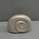 Women Pearl Acrylic Shell Purse Conch Acrylic Clutch Trendy Snail Shape Evening Handbag for Party Prom