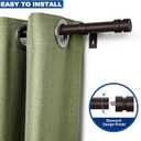 Briofox bronze Curtain Rods for Windows 72 To 144 Inch Heavy Duty Modern End Cap 1 Inch Curtain Rods Adjustable Decorative Drapery Rod for Home,Office,Apartment,Farmhouse