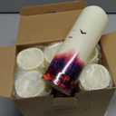 Halloween LED Flameless Candles, Gothic Design, Set of 6, 6x3 / 2.15 inch, Remote Control with Timer, Battery Operated (6, D 2.15 ")