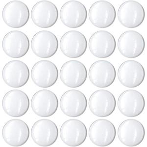 100 Pcs 25mm Clear Round Cabochons Flat Back Glass Dome Cabochons for DIY Crafts Photo Pendant Jewelry Making (25 MM)