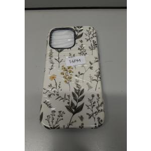 3 x Gihklty Compatible for iPhone 14 Pro Max Case, Cute Green Plants Floral Pattern Case for Women,with Shockproof TPU and Hard PC 2-Layer Protective Cover Designed for iPhone 14 Pro Max 6.7"-Green Yellow