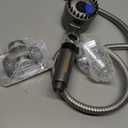 Filtered Shower Head with Handheld & High Pressure - Ion Drops Shower Head with 75" Stainless Hose for Hard Water | 3 Spray Modes Shower with 10 Replaceable Filters