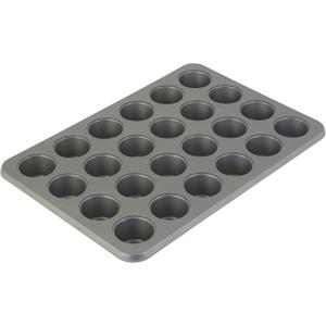 KitchenAid 24-Cup Nonstick Aluminized Steel Mini Muffin Pan, Contour Silver