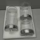Glass Canisters Set of 3, 57/44/29 oz Airtight Storage Jars with Stainless Steel Screw Lids, Etched COFFEE/SUGAR/TEA Labels, Sandblasted Permanent Lettering, Clear Pantry Containers