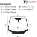RockRose Clear Windshield Glass Model for Automotive - Clear Transparency Perfect for Display - Impact-Resistant Glass Material Windshield with Lightweight to Handle Feature