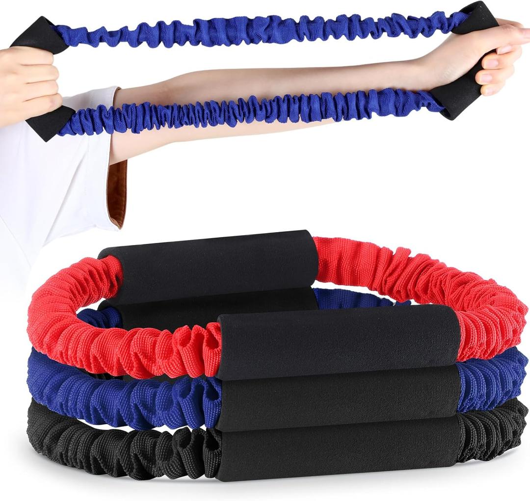 3 Pcs Archery Bow Strength Trainer 30 40 50 Lbs Arm Strength Exercise Band Rubber Stretch Bands Archery Accessories for Bow Practice Shooting Accessories