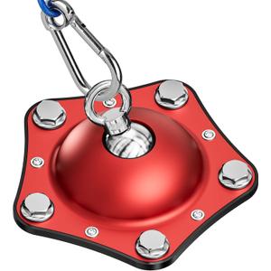 Dog Tie Out Stake for Outside Camping, 360Swivel Dog Run -No Tangle,Heavy Dog Stakes for Outside,Dog Runner Can Hold Up to 150 LBS Dogs,Suitable for Any Dog Tie Out Cable or Yard Leash (Red)