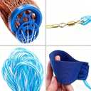Nylon Hand Cast Net, 3 to 12ft Radius Fishing Throw Net with Blue Ring, for Saltwater and Freshwater Bait Fish, Easy Throw Casting Net for Beginners and Professionals