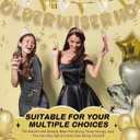 Fulmoon Set of 3 Pre Strung Older Wiser Hotter Glitter Banner Funny Birthday Banner for Women 30th 40th 50th 60th 70th 80th Birthday Party Decorations Sign Gift(Champaign Gold)