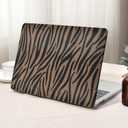Compatible with MacBook Air 13 Inch Case2022 2021 2020 2019 2018 Release A1932 A2179 M1 A2337 Touch ID, Zebra-Stripe Plastic Hard Shell CaseTransparent Keyboard Cover,Brown