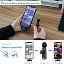 Generic 2 Pack Type C Mini Wireless Lavalier Microphone for iPhone 15, iOS and Android, for VideoLiveShows Interviews Vlogs,Tiktok YouTube Vlogs, Black,a Adapter Includes