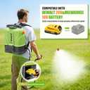 VAXMAY Battery Powered Backpack Sprayer 3.2 Gallon, 100 PSI Electric Garden Sprayer Compatible with DeWalt 20V Battery, Weed Yard Sprayer with 2 Wands, 5 Nozzles, 2.0 Ah Battery & Charger Included
