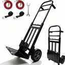 Heavy Duty Folding Hand Truck Dolly with Bungee Cords, 800 LB Dolly Cart