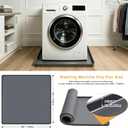 Washing Machine Drain Pan 29 x 29 Inch, Washer Machine Silicone Mat, Washing Machine Drip Tray, Anti Vibration Mat for Under Dryer or Washer, Laundry Floor Protector Pad (Gray)