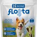 Bone FLOSSta Dental Chews for Dogs Chicken Flavor, No Dyes, Grain-Free, Breath Freshening, Plaque & Tartar Control, Digestible Teething Aid 6.4 oz Bag, Made in USA BBD 09/N1/2025