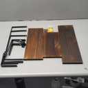 Floating Shelves Rustic Wood Wall Mounted Shelf Practical Metal Fence Design Ideal for Bedroom, Bathroom, Kitchen Set of 3(Brown)