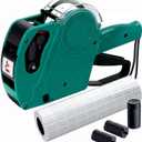 KPX MX5500 Pricing Tag Gun with 5150 pcs Sticker Labels & Extra Inker, 8 Digits Tag Maker for Retail Shop, Grocery Store (Green)