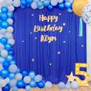 10x10FT Royal Blue Backdrop Curtains for Parties - Blue Party Backdrops for Baby Shower Birthday Photo Home Wedding Decor 5x10FT 2 Panels