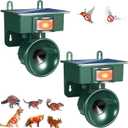 2026 Solar Ultrasonic Bird Repellent Devices Outdoor,2 Pack Bird Deterrents for Outside Patio Garden Pigeon Repellent for Balcony Keep Crows Sparrows Starlings Out of Fruit Trees,Swimming Pool,Roof