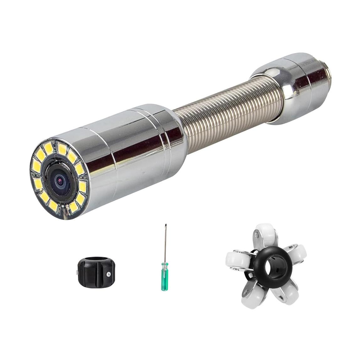 1080P Sewer Camera Head Accessories,0.9inch/23mm High Definition 12LED Waterproof IP68,Only for JQKJCAM SP09A Pipe Drain Camera Replacement with Wheel and Protector Cover