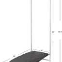 Household Essentials Over The Door Ironing Board, Space Saving Fold Down Ironing Board for Small Spaces, Apartments & Laundry Rooms Compact Hanging with Easy Pull-Down Design, White & Black