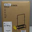 mirolam Kids Clothing Rack - Dress Up Clothes Storage Racks - Modern Wardrobe - Small Kids Costume Wardrobe Rack with 2 Fabric Floors Storage Shelf -Blue Dresser for Kids Bedroom