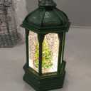 Christmas Snow Globe, Glitter Lighted Snow Globes Lantern Tabletop Decor-Christmas Tree