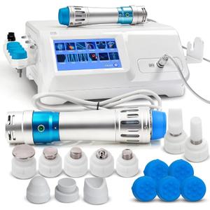 Shockwave Therapy Machine, ESWT Shock Wave Therapy Device with 10 Heads & 12 Modes, Adjustable Acoustic Wave Therapy Equipment for Muscle Relaxation, Sports Recovery and Professional Body Care, White