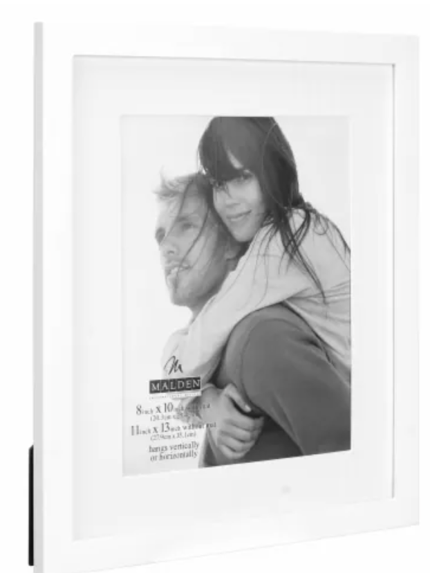 ML 8X10/11X13 White Matted Linear FRM