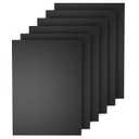 6 Pack Black ABS Plastic Sheet 12" x 16" x 0.06"- Black Moldable Flexible Thermoplastic Panel 1/16" Thick (1.5mm) for Home Decor, DIY Materials and Handcrafts(Matte & Textured Finish)