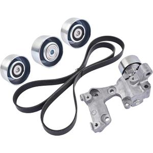 1662031013 Drive Belt Tensioner & Idler Pulley Kit Compatible with 2015 2014 2013 2012-2005 Toyota Tacoma 4 Runner Tundra FJ Cruiser V6 4.0L Serpentine Belt #1660331040